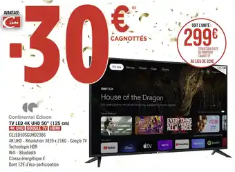 Géant Casino TV LED 4K UHD 50" (125 cm) offre
