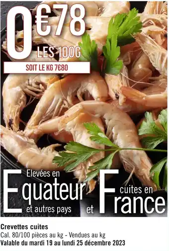 Géant Casino Crevettes cuites offre