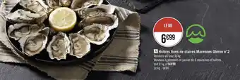 Géant Casino Huîtres fines de claires Marennes Oléron n°2 offre