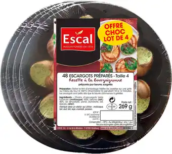 Match Escal escargots préparés offre