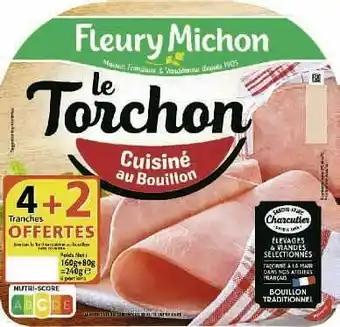 Petit Casino Jambon le torchon cuisiné au bouillon offre