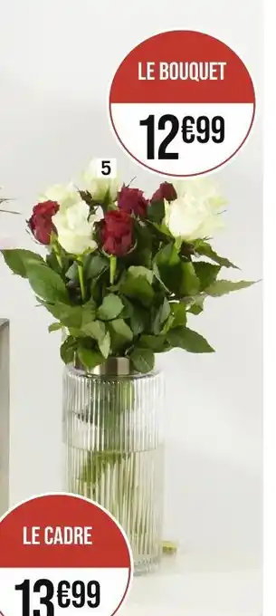Géant Casino 5 Bouquet 12 roses offre