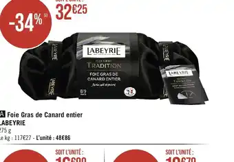 Géant Casino A Foie Gras de Canard entier LABEYRIE offre