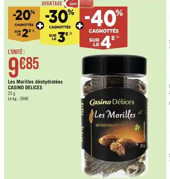 Les Morilles déshydratées CASINO DELICES