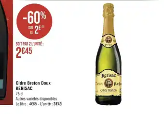 Cidre Breton Doux KERISAC