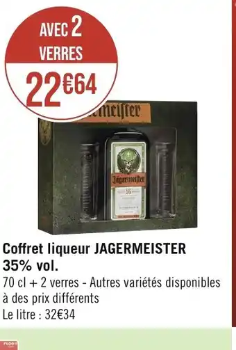 Géant Casino Coffret liqueur JAGERMEISTER 35% vol. offre
