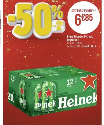 Géant Casino Bière Blonde 5% vol. HEINEKEN offre