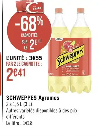 Géant Casino SCHWEPPES Agrumes offre