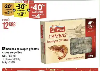 Géant Casino A Gambas sauvages géantes crues surgelées offre