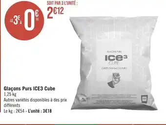 Géant Casino Glaçons Purs ICE3 Cube offre