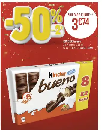 Géant Casino KINDER bueno offre