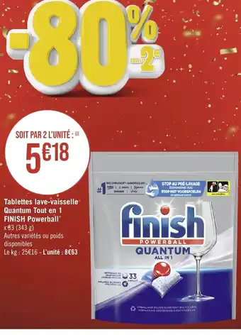 Géant Casino Tablettes lave-vaisselle Quantum Tout en 1 offre