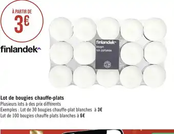 Géant Casino Lot de bougies chauffe-plats offre