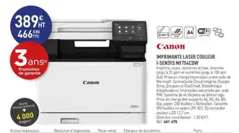 Hyperburo IMPRIMANTE LASER COULEUR I-SENSYS MF754CDW offre