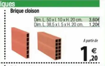 Tridôme Brique cloison offre