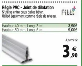 Tridôme Règle PVC - Joint de dilatation offre