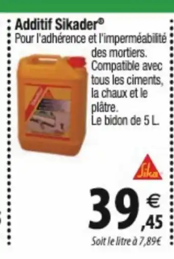 Additifs sikader