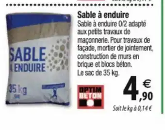 Sable à enduire
