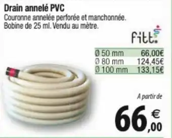 Drain annelé PVC