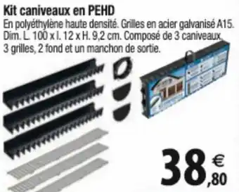 Tridôme Kit caniveaux en PEHD offre