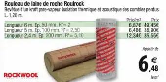 Tridôme Rouleau de laine de roche Roulrock offre