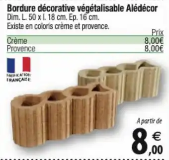 Tridôme Bordure décorative végétalisable Alédécor offre