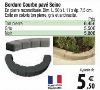 Tridôme Bordure Courbe pavé Seine offre