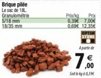 Tridôme Brique pilée offre