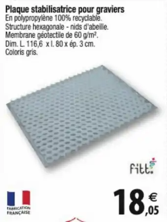 Tridôme Plaque stabilisatrice pour graviers offre