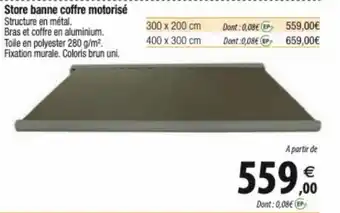 Tridôme Store banne coffre motorisé offre