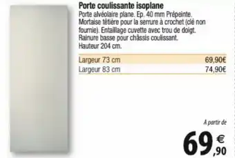 Porte coulissante isoplane