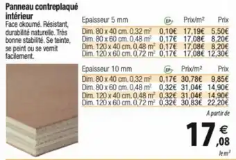 Tridôme Panneau contreplaqué intérieur offre