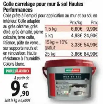 Colle carrelage pour mur & sol Hautes Performances