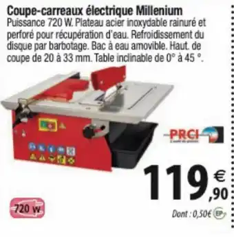 Tridôme Coupe-carreaux électrique Millenium offre
