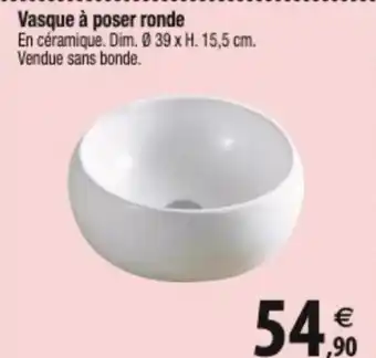 Tridôme Vasque à poser ronde offre