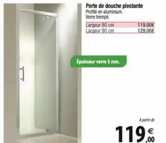 Tridôme Porte de douche pivotante offre