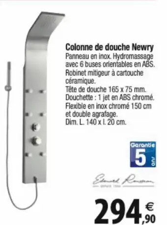 Tridôme Colonne de douche Newry offre