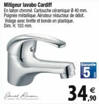 Tridôme Mitigeur lavabo Cardiff offre