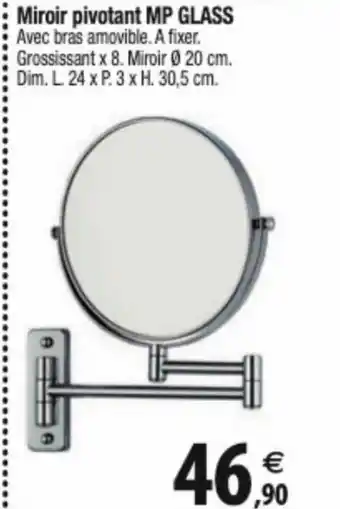 Miroir pivotant sur pied MP GLASS Miroir pivotant MP GLASS