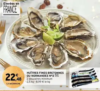 Intermarché Hyper HUÎTRES FINES BRETONNES OU NORMANDES N°2 offre