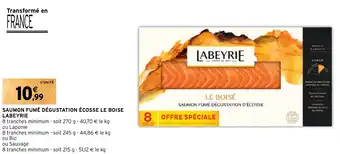 Intermarché Hyper SAUMON FUMÉ DÉGUSTATION ÉCOSSE LE BOISE LABEYRIE offre