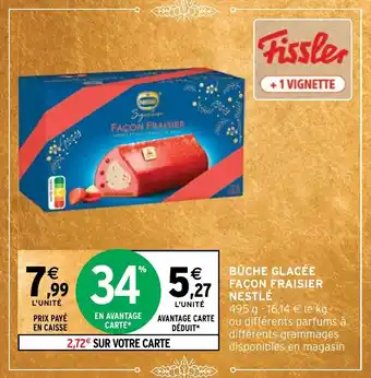 Intermarché Hyper BÛCHE GLACÉE FAÇON FRAISIER NESTLÉ offre