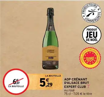 Intermarché Hyper AOP CRÉMANT D'ALSACE BRUT EXPERT CLUB ou rosé offre