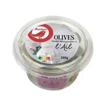 Auchan Olives à l'ail auchan offre