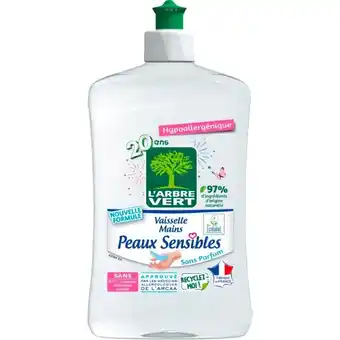 Auchan Liquide vaisselle mains peaux sensibles l'arbre vert offre