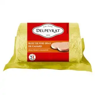 Auchan Bloc de foie gras de canard delpeyrat offre