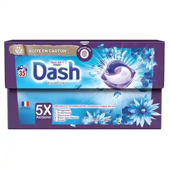 Auchan Lessive capsule 2 en 1 envolée d'air dash offre