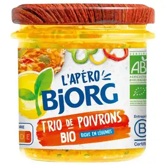 Auchan Tartinable trio de poivrons végétal bio bjorg offre