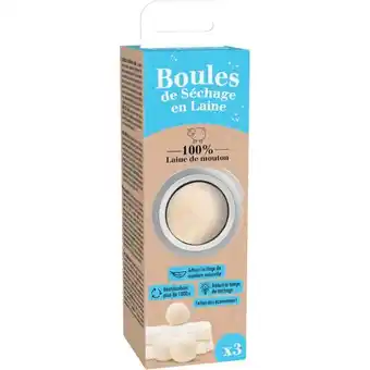Auchan Boules de sechage en laine offre