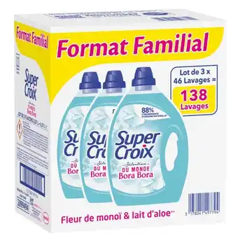 Auchan Lessive liquide bora bora fleur de monoï & lait d'aloe super croix offre